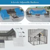 7 Pieces Outdoor Patio Furniture Set, Wicker Outdoor Sectional Conversation Couch Set with Adjustable Backrest Sofa 3