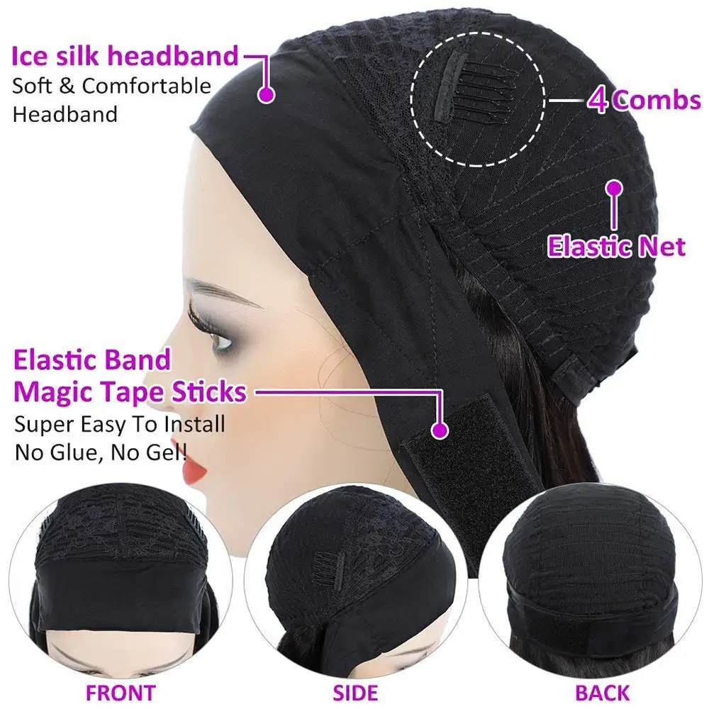 Onda de Água Perucas para Preto Bandana Peruca Cabelo Humano Peruano Encaracolado Onda Mulheres Glueless Máquina Feita Remy 150% 7 Computers & Electronics