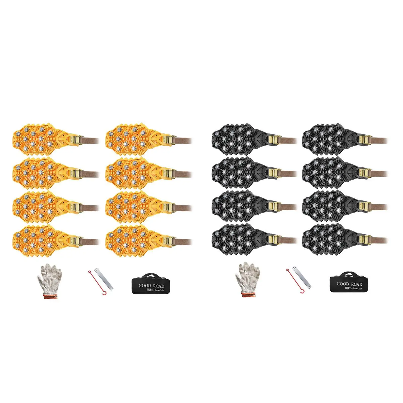 8x Snow Chains Tyre Chain Mud Chain Winter Driving for Car Tires Tire Chains