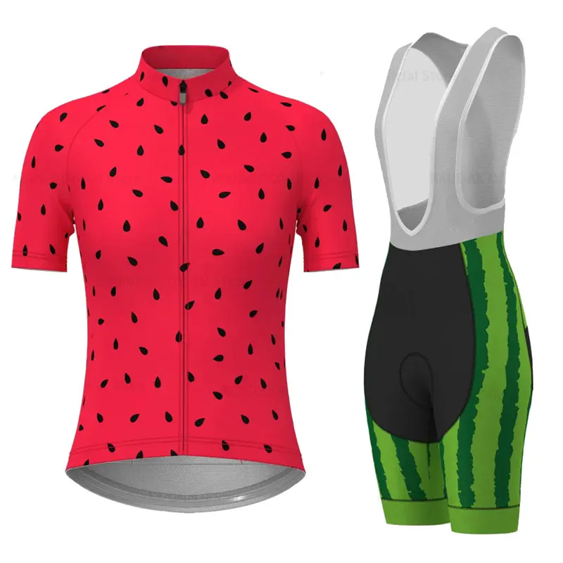 Watermelon Pink Women's Cycling Kit Summer Short Sleeve Cycling Jersey Breathable Anti-UV Woman Jersey Maillot Ciclismo Mujer 4