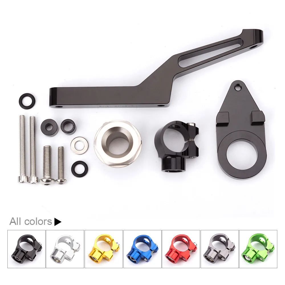 

For Kawasaki Ninja600 ZX636 ZX6R 2009-19 CNC Motorcycles Steering Stabilize Damper Bracket Mount Mounting Support Holder Kit Set