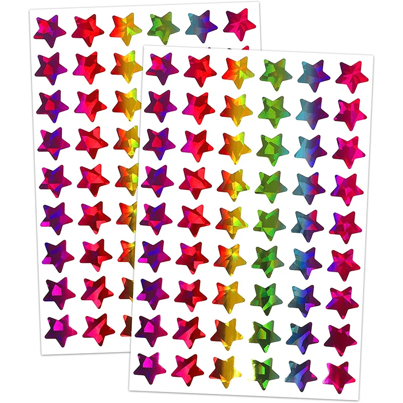 5/30/45 Page Children's Shiny Sticker Diary Planner Colorful Rainbow Heart Star Decoration Diary Scrapbook Album Photo Toys