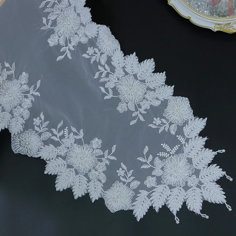 Description Picture 2 of itemHOT bead flower mesh Embroidery bed Table flag Runner cloth cover tablecloth Christmas  Wedding Table decoration and accessories