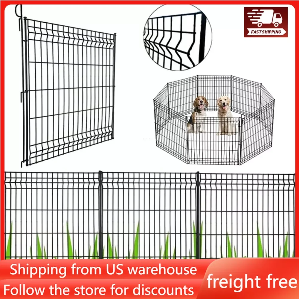 

Fence Decorative Garden Fence Fast Installation Multi-Purpose Metal Pet Fence Kit Outdoor Gardening and Decoration Buildings