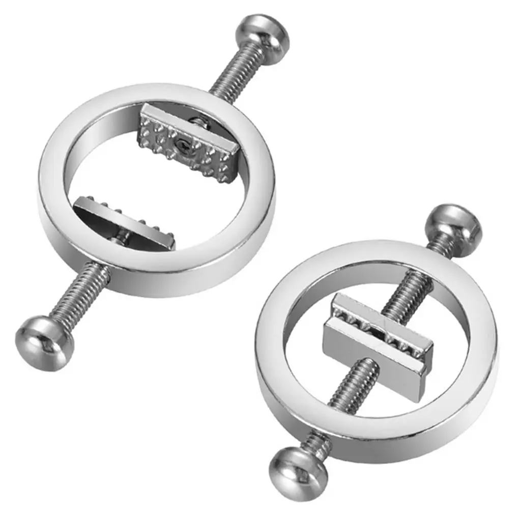 2Pcs Non-Piercings Nipple Shields Circle Clamps Adjustable breast correction Nail Plate Breast Clamps with Internal Spike