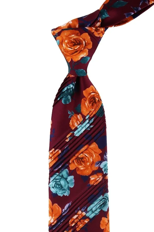 Шелковый галстук Piliseli с бордовым