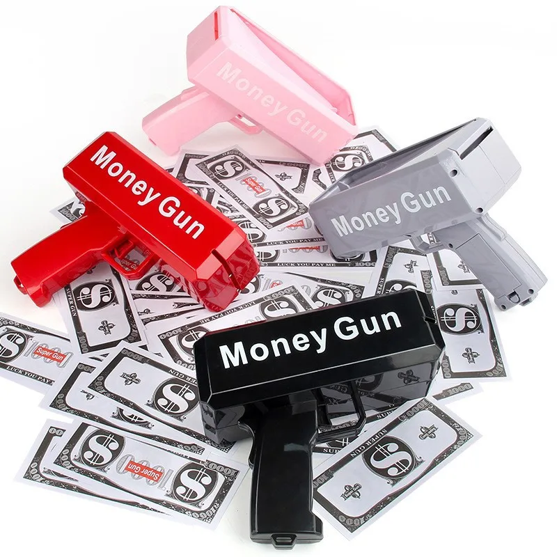 100PCS Cash Cannon Banknote Super Money Gun Shooter Toys For Party