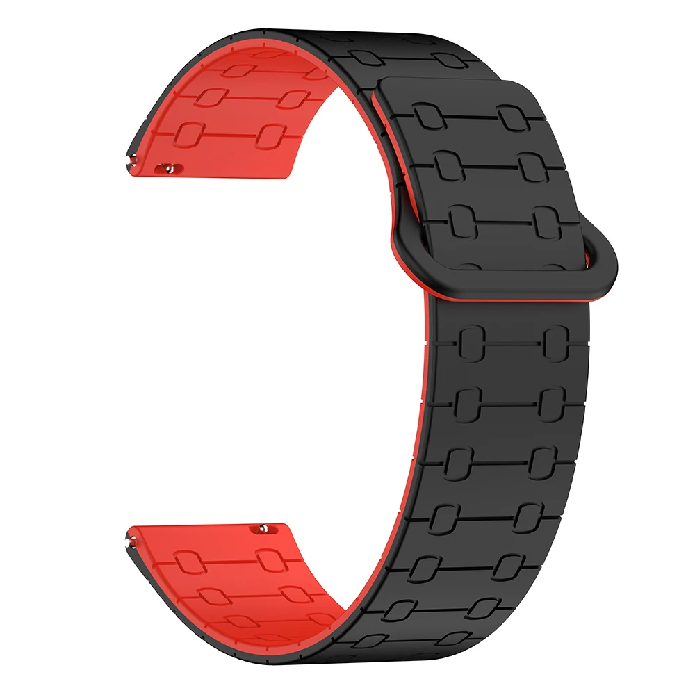 Enhanced Magnetic Silicone Loop Watch Strap - 22mm Band with Suunto Compatibility Removed