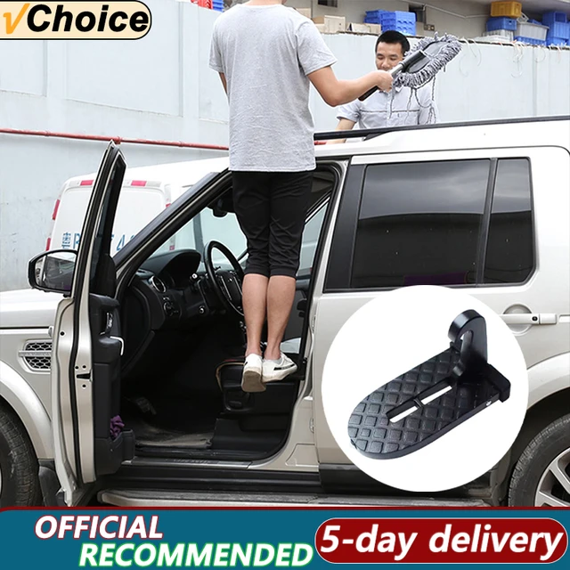 Foldable Car Door Step Auxiliary Pedal Aluminum Alloy Auto Latch Hook Foot  Pedal Vehicle Roof Rack Step With Safety Hammer - Pedals - AliExpress