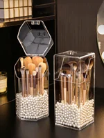 Makeup Brush Storage Bucket Eyebrow Pencil Eye Shadow Cosmetics Beauty Storage Acrylic Transparent Desktop Storage Box 1