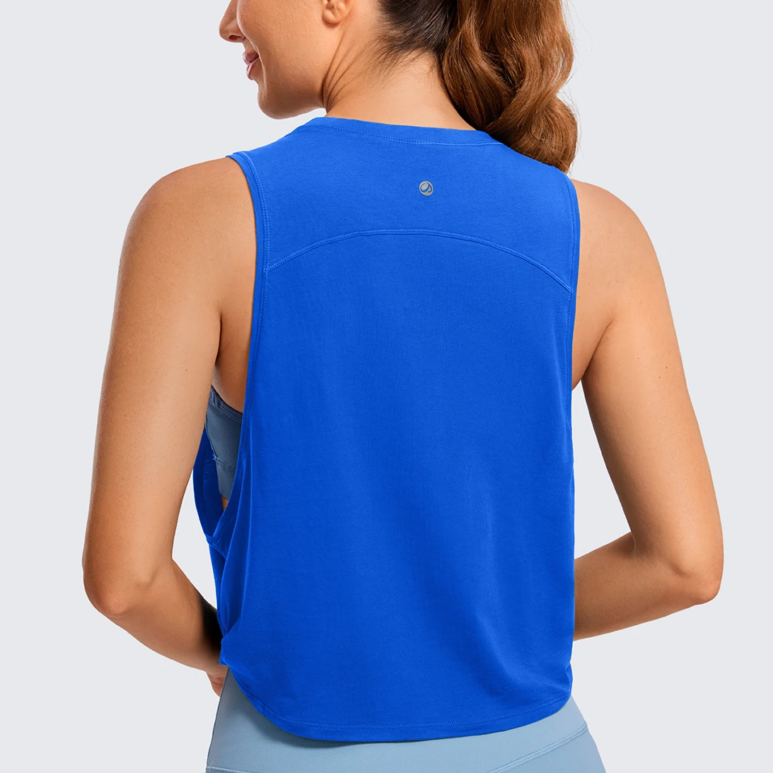 Pima Cotton Cropped Tank Tops Women Sleeveless Sports Shirts Athletic Yoga Running Gym Maternity Workout Crop Tops