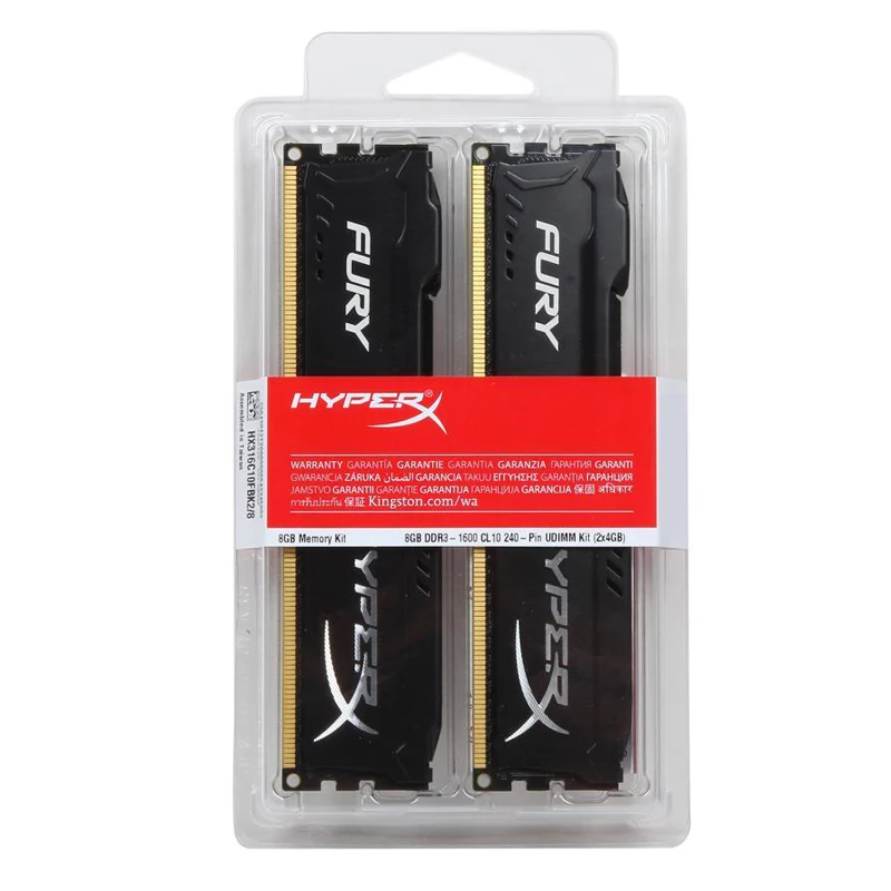 Memoria DDR3 8 GO (2x4 GO) 16 GO (2x8 GO) Kit RAM 1866MHz 1600MHz 1333MHz  Bureau RAM 240 Broches 1.5V DIMM PC3-12800 14900 HyperX Fury - AliExpress