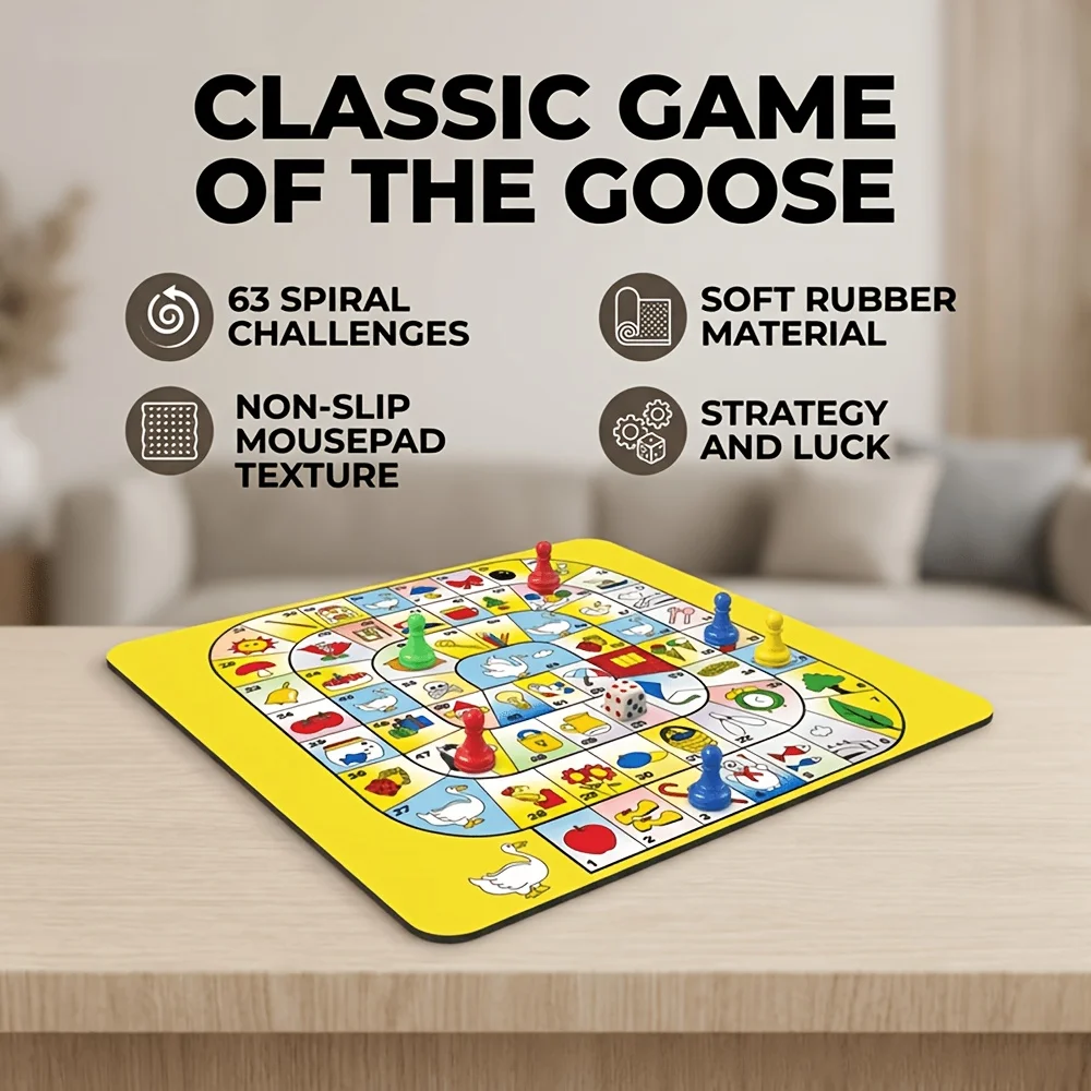Gioco da Tavolo Classico 'The Goose', Gioco Tradizionale Europeo Ideale per Adulti e Incontri Sociali - immagine 6