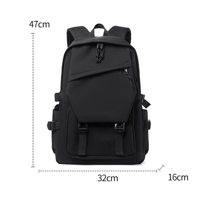 Men's fashionable solid color backpack-lightweight and durable, suitable for sports,travel,and commuting,with laptop compartment - 2