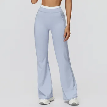 Women Gym Flared Pants Leggings Workout Woman ECO High Waist Butt Lifting Yoga Trousers Pilates Dance Fitness Bell-Bottom Pants 1