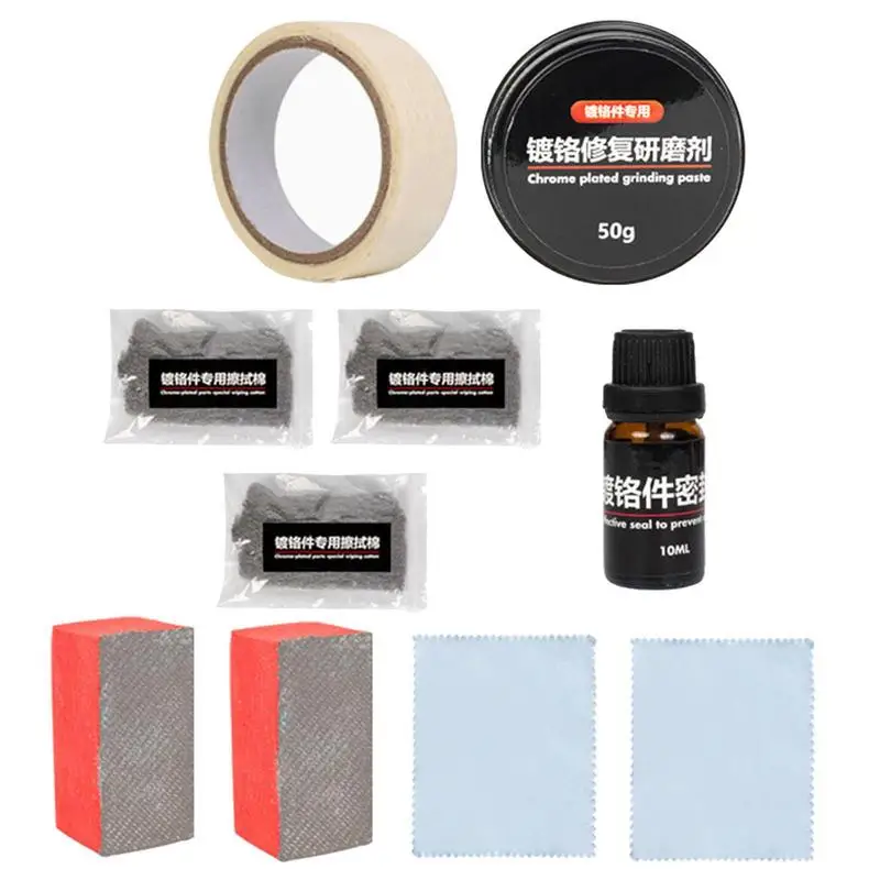 Auto Chrome Trim Restaurer Moto Chrome Polish Spray Car Door Trim Cleaner Set Rimozione Ruggine Per Camion Chrome Polish Spray To