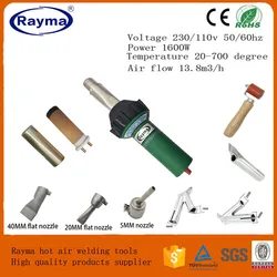 2024 Hot sale Rayma Brand 1600w hot air welder Plastic Welding Gun tools set With 2x Speed Welding Nozzle and 1x silicone roller