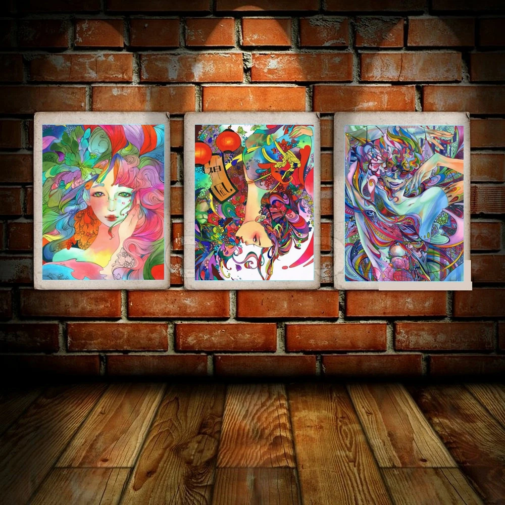 

5D DIY Diamond Painting Abstract Girl Exaggerated Colorful Character Watercolor Stitch Cross Kits Fantasy Women Art Home Decor