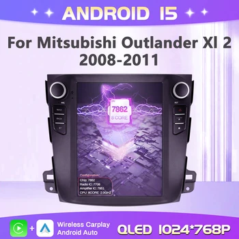 Radio Multimedia para Auto con Android 15 de 9.7 Pulgadas para Mitsubishi Outlander XL 2 2008-2011, Navegación GPS 4G, Pantalla Inalámbrica Carplay 1