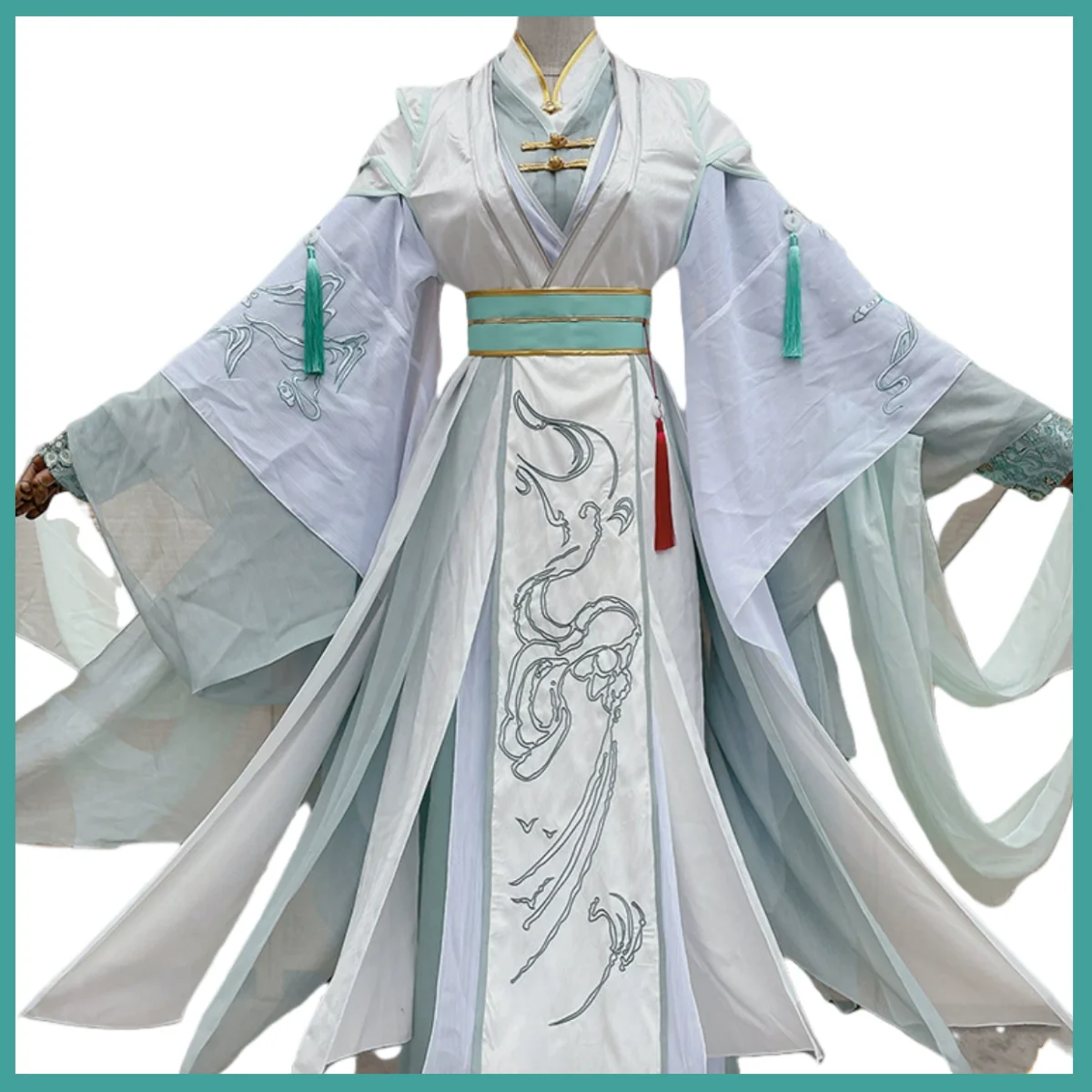 Tian Guan Ci Fu Xie Lian White Hanfu Cosplay Costume