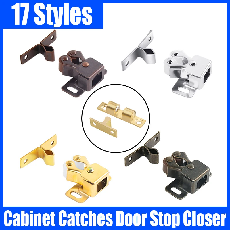 5PCS Cabinet Catches Door Stop Closer Stoppers Damper Buffer Door Catches Door Closer For Wardrobe Hardware Furniture Fittings