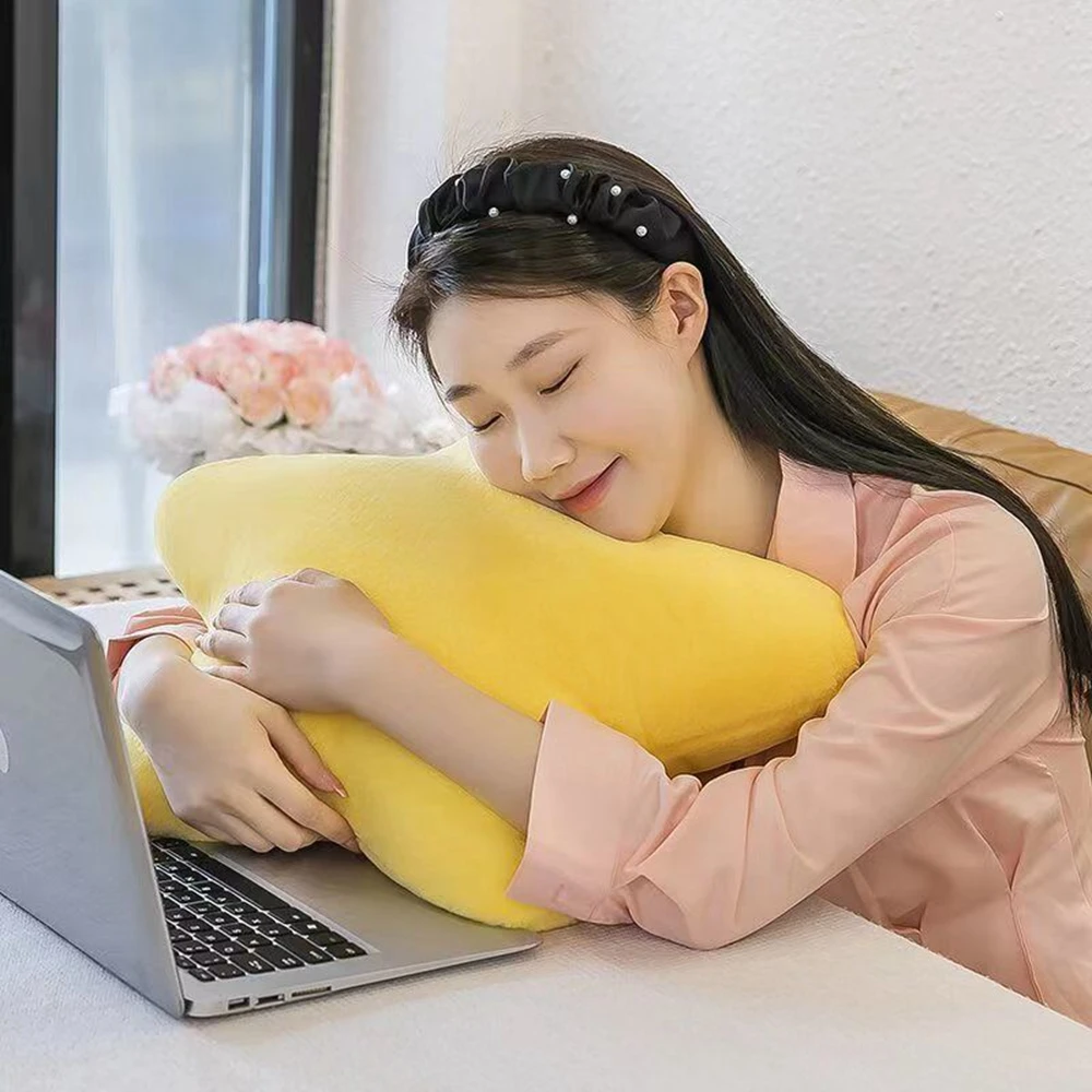 40CM Cute Butter Cheese Throw Pillow Plush Toy Dormitory Sleep Throw Pillow Sofa Chair Cushion Pentagon Star Shape Birthday Gift 4