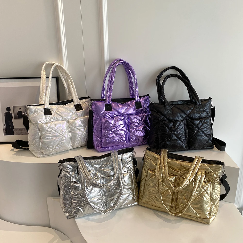 Grande per le donne Borse a tracolla trapuntate Borse a tracolla pieghettate Borsa da viaggio per donna Borsa causale Borsa da palestra Novità_voghion.com