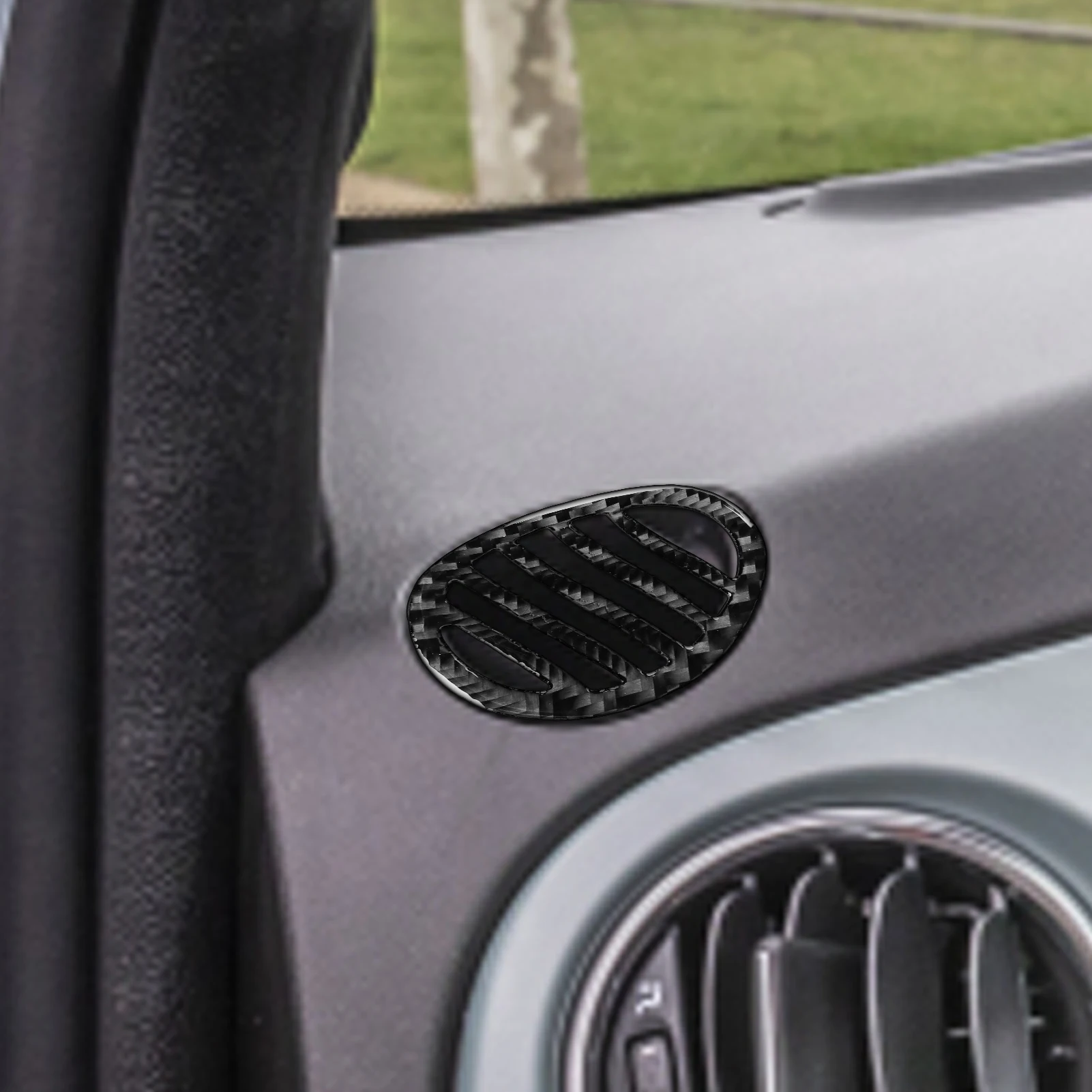 ABS In Fibra di Carbonio Auto Maniglia Della Porta Interna Decorazione Della Copertura Adesivi Trim Per Fiat 500 Abarth 595 2010-2024 Accessori Auto  34