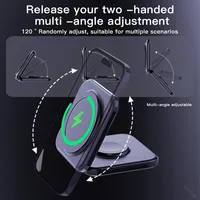 15W Magnetic Wireless Charger 3 in 1 Fast Charging Station Foldable Phone Holder Stand for iPhone 14 13 12 Apple Watch Airpods - Image 4
