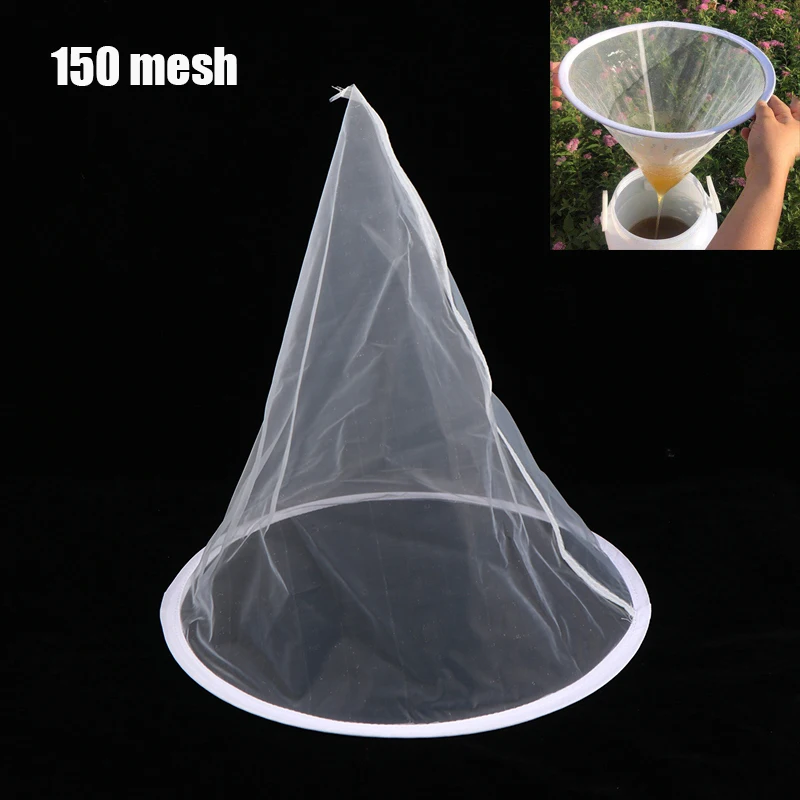 150 Mesh Honey Strainer White Nylon Fibre Filter Net Layer Purifier  Beekeeping Honey Picking Tools