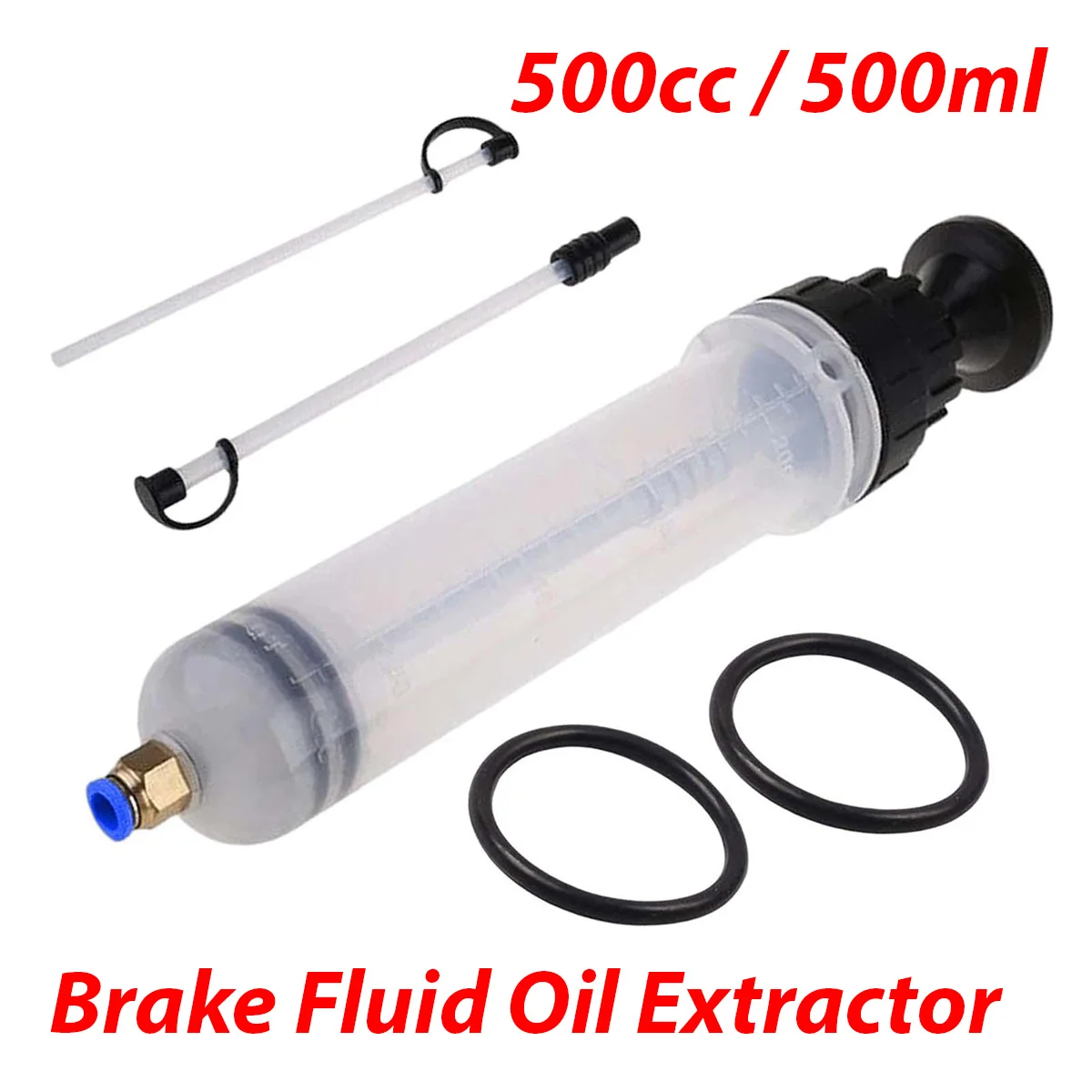 

500ml Brake Fluid Oil Extractor Fuel Change Syringe Transfer Bottle 500cc Manual Extraction Pump Oil Brake Fluid Suction Filler