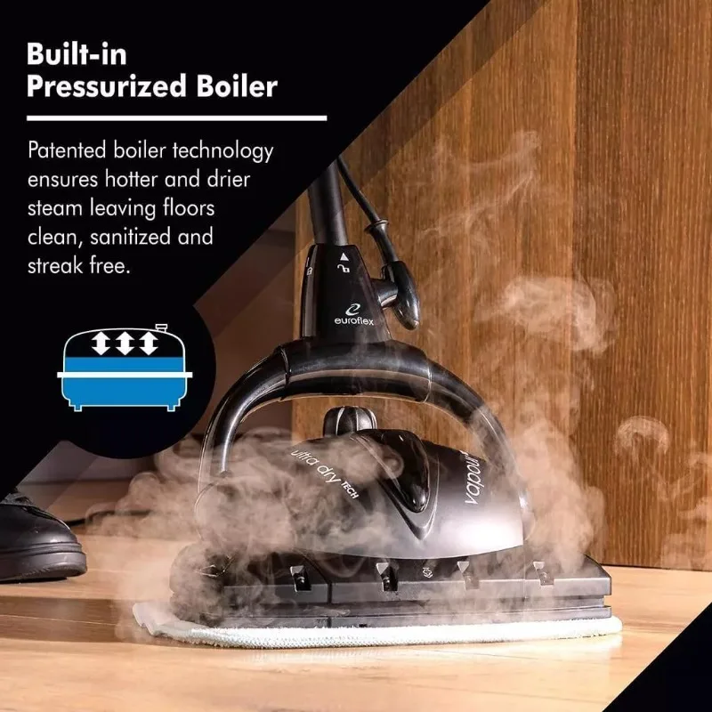 Vapour Pro Steam Mop & 18pc Multipurpose Portable Steam Cleaner for Hardwood, Carpets, Kitchens, Bath, Cars 3