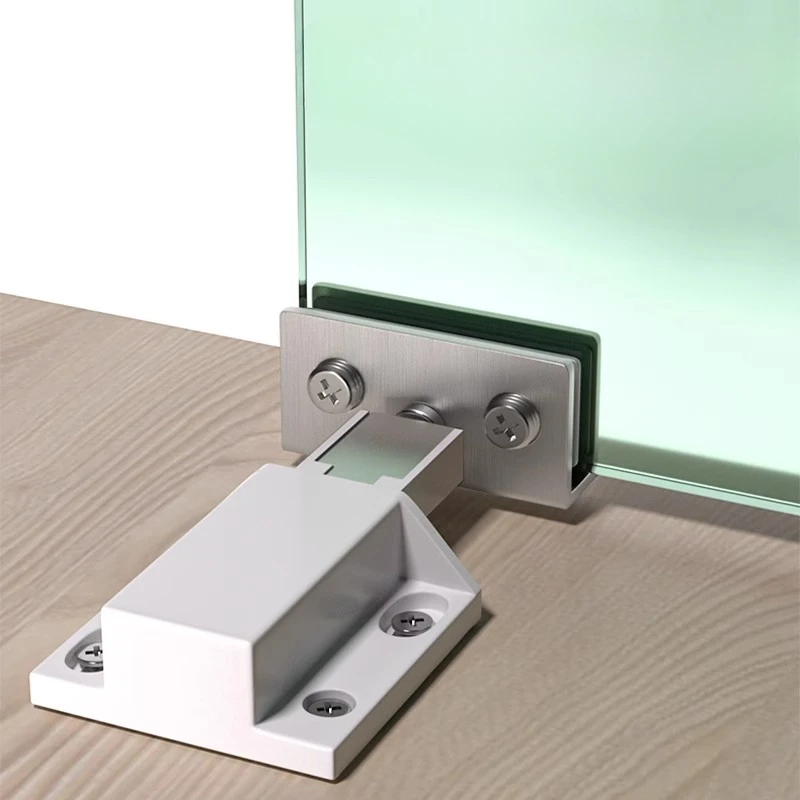 Door hinges Stainless steel hinges 2Pcs Non-perforated Glass door hinge Display cabinet Wine cabinet Rotating shaft Glass clips Furniture door hardware