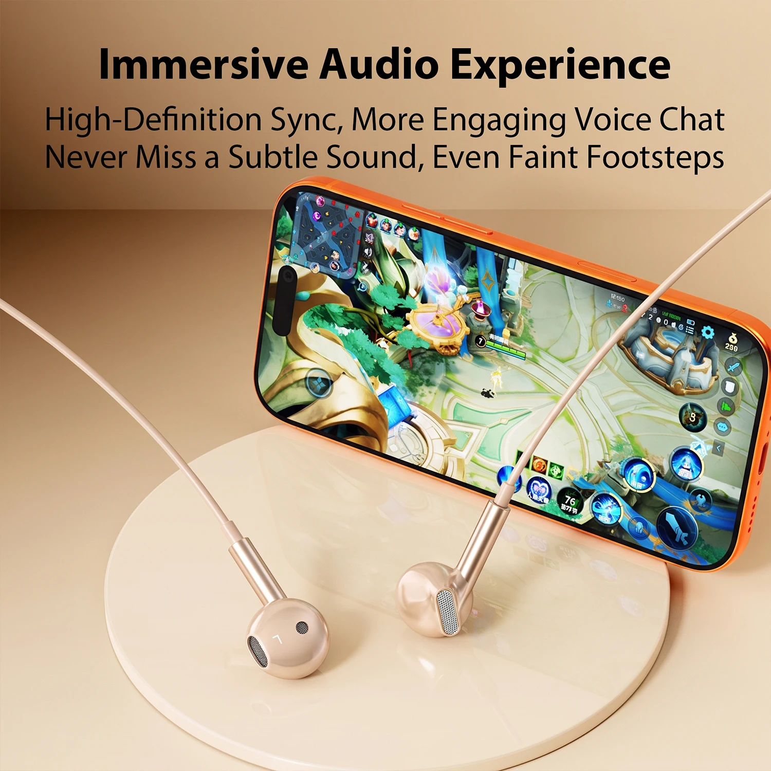 HiFi Surround Sound Wired In-Ear Headphones with Button Control