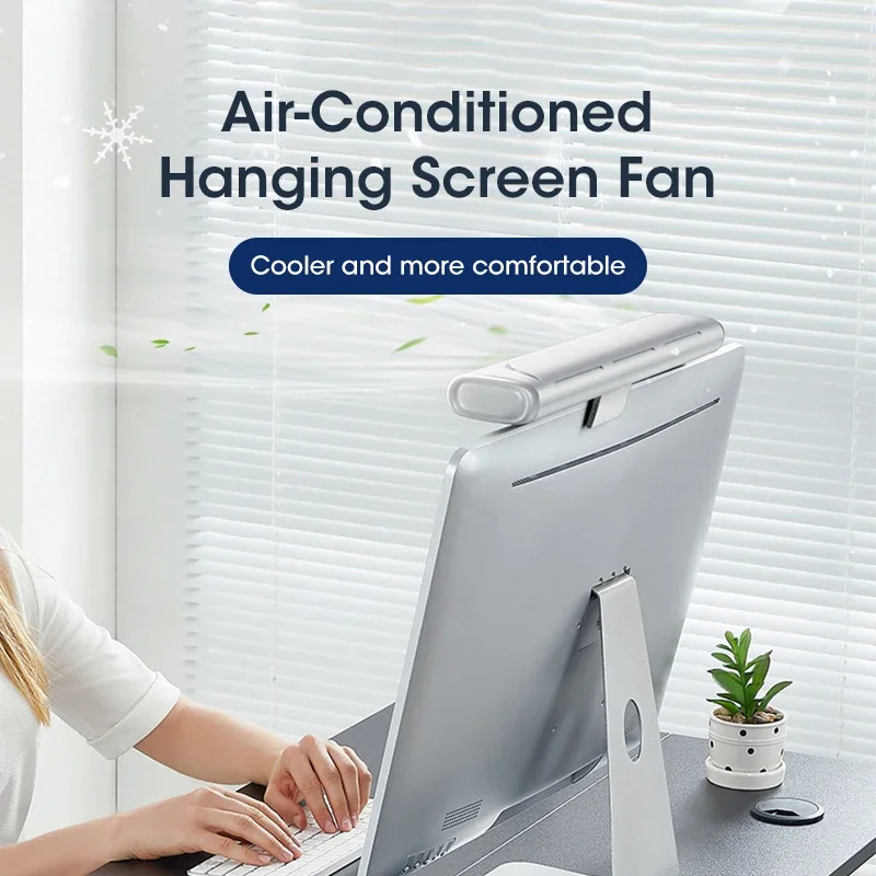 Portable Desk Fan with Clip 5000mAh USB Rechargeable Hanging Air Cooler for Home Office Computer Monitor