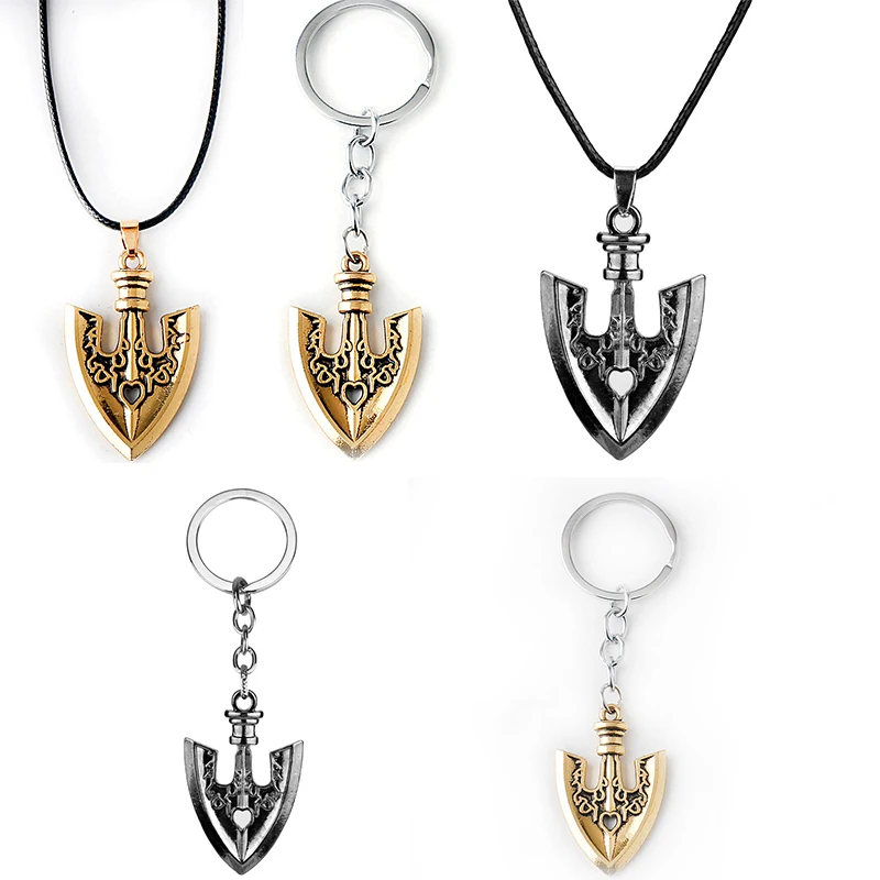 Anime JOJOS Necklaces Kujo Jotaro Arrow Metal Pendant Chain Choker keychain Charm Gifts Jewelry collares anime necklace anime keychain pendant anime keychain necklace pendant