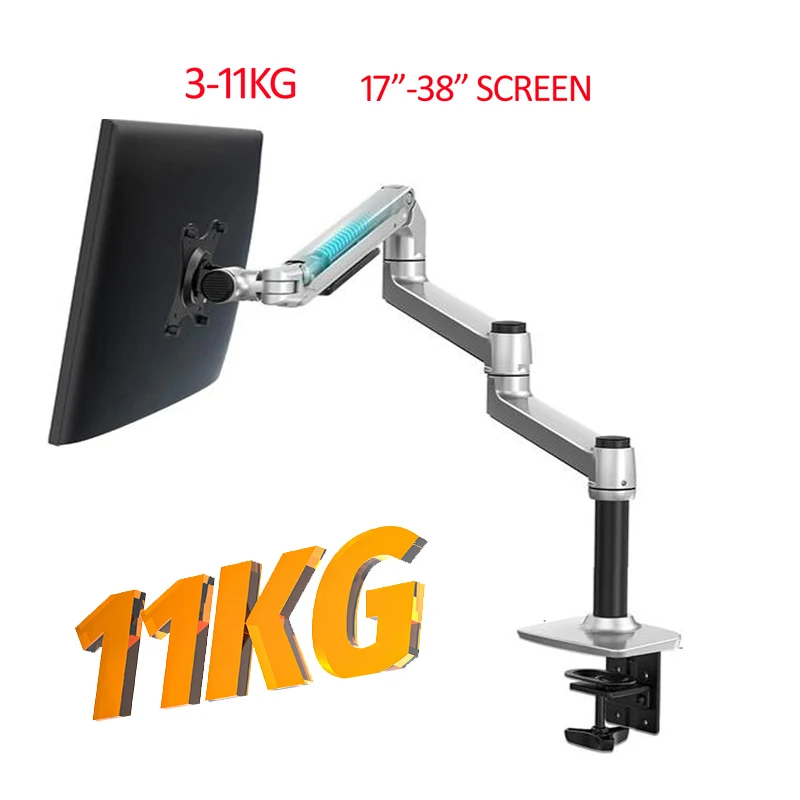 DL-8013-450 기계식 스프링 3 롱 암 클램프 그로밋, 노트북 테이블 마운트, 15 인치-32 인치 모니터 데스크탑 스탠드, 1-10kg, 100x100, 75x75 