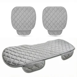 Luxurious Plush Car Seat Cover - Anti - Slip Soft Cushion & Auto Chair Protector Pad (Gray 3pcs)