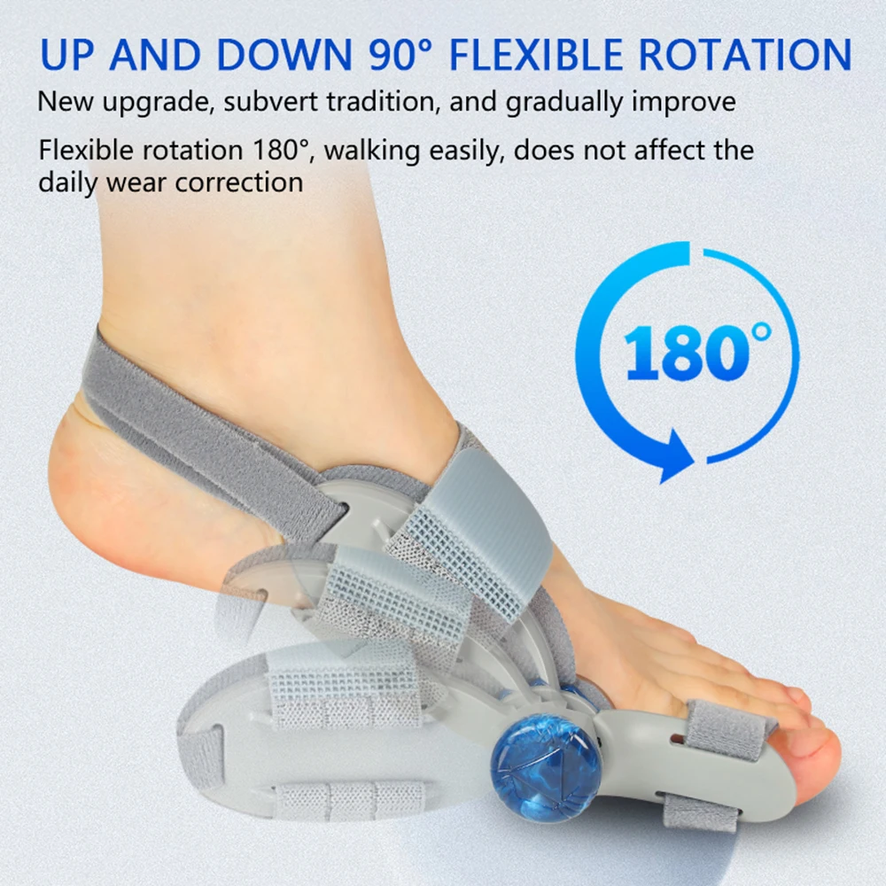Bunion Corrector Adjustable Pedicure Finger Toe Corrector Unisex Foot Hallux Valgus Braces Rotatable Toe Separator Straightener