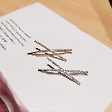 

6Pcs Geometric X Shape Rhinestones Hairpins Hair Accessories for Women Classic Hair Clip Girls Shiny Crystal Barrettes Styling