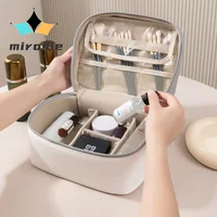 MIROSIE-Large Capacity Makeup Organizer with Separate Compartments, Stylish Multi-functional PU Travel Toiletry Bag, Makeup Bag 2