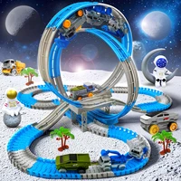 Space Magic Climbing electric Engineering Rail Car Toy Children's Creative Gift Anti Gravity Excavator Track Train Toy For Kid