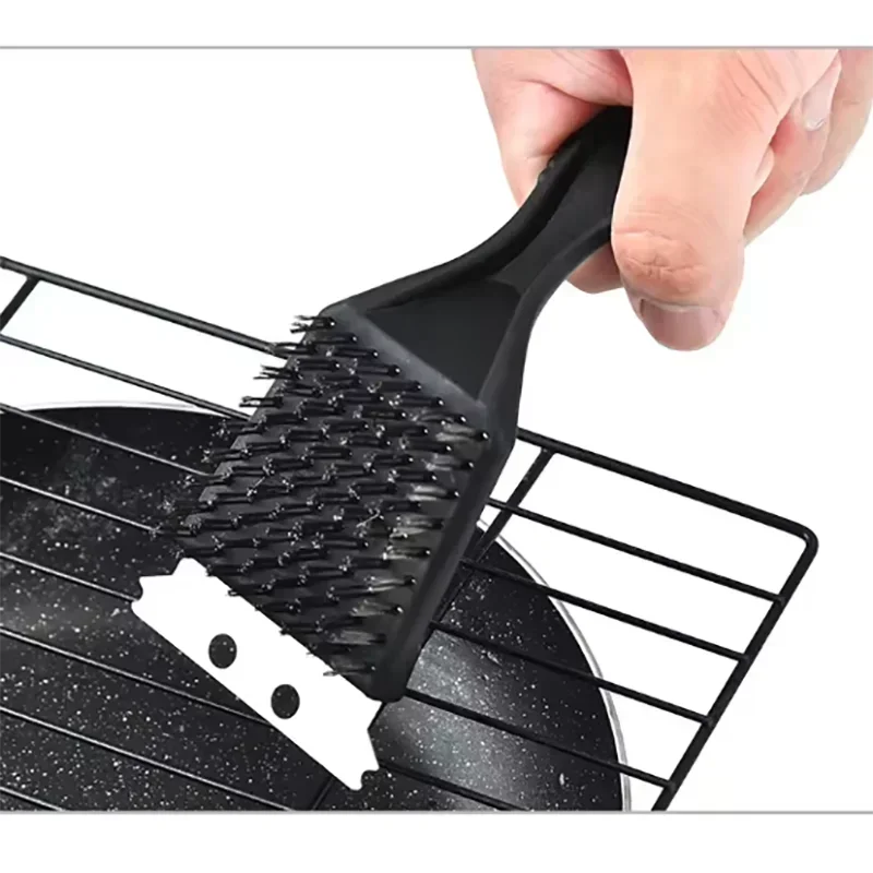 Barbecue Grill Brush Stainless Steel Wire Bristles Outdoor