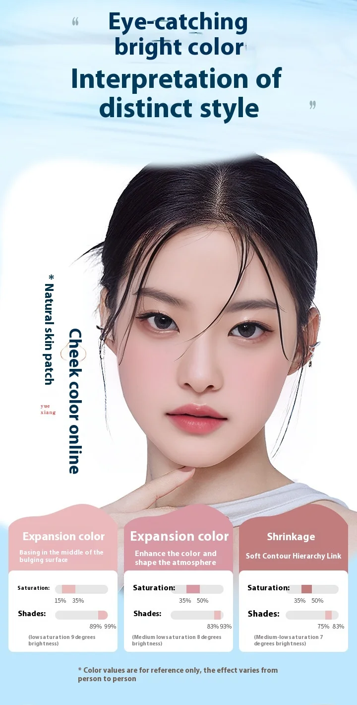 Three-color Rouge Plate Blush Natural Face High Gloss Palette_voghion.com