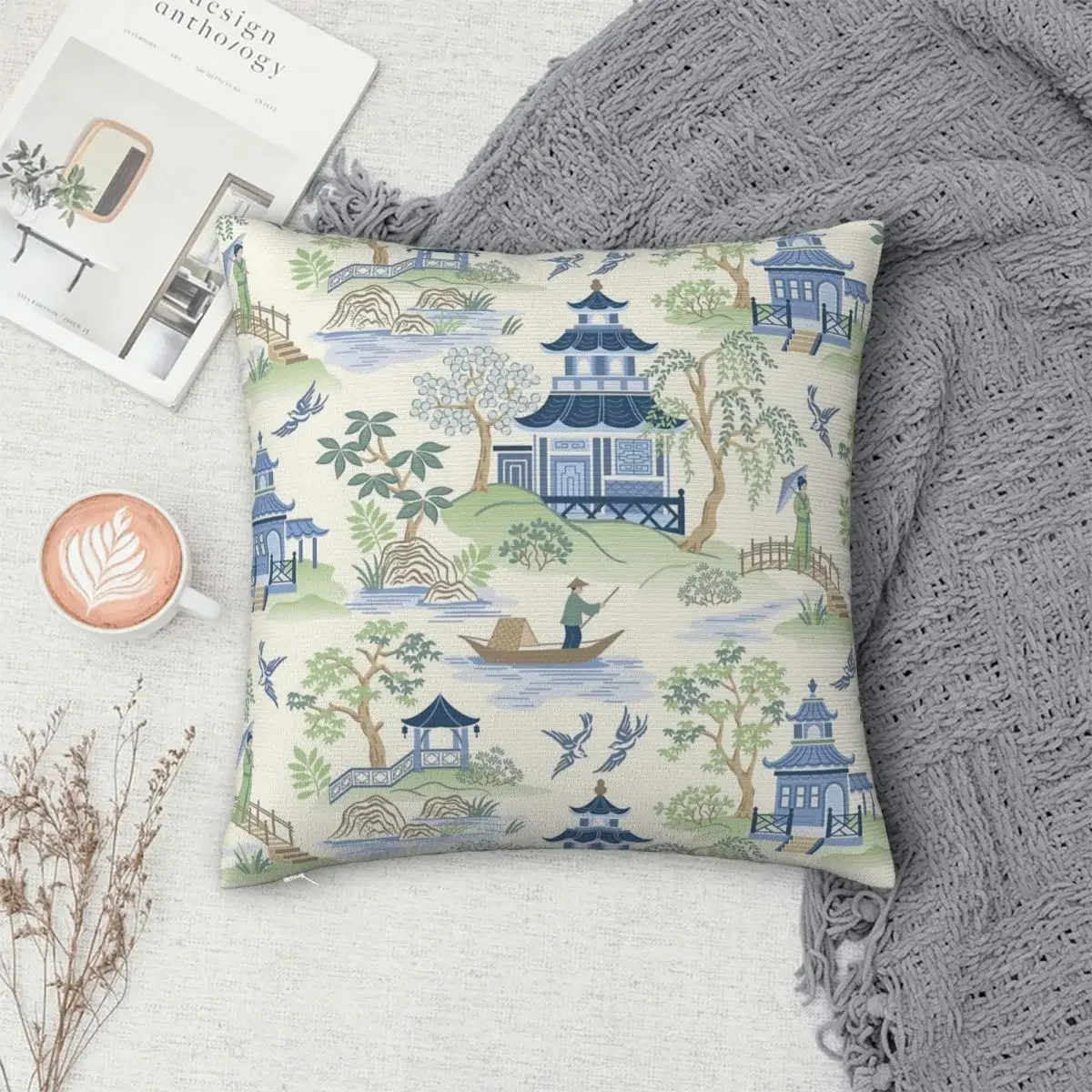 

Chinoiserie Pillowcase Polyester Pillows Cover Cushion Comfort Throw Pillow Sofa Decorative Cushions Used for Home Bedroom Sofa