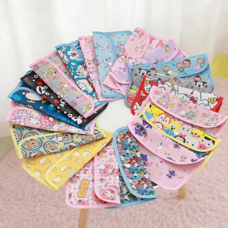 Cartoon Kawaii Sanriod Hello Kittys Cinnamoroll My Melody Oxford Cloth Flip Dust Mask Storage Bag Bill Student Portable Mask Box