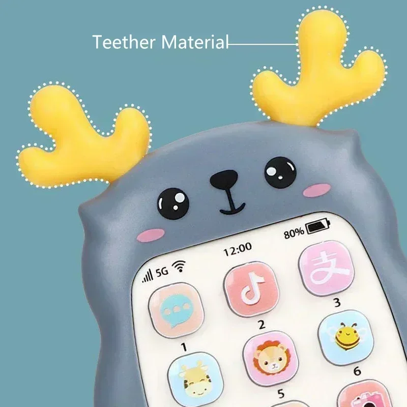 Phone Toy Baby Bilingual Telephone Teether Music Voice Early Educational Learning Machine Electronic Children Gift
