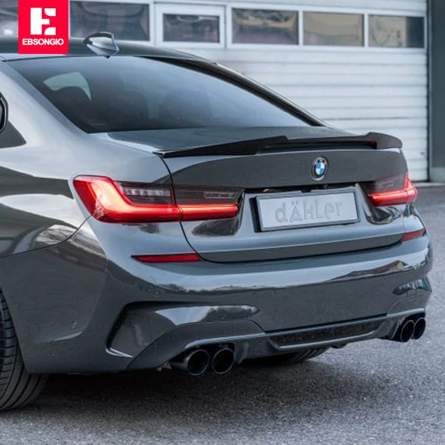 For BMW 3 Series G20 G28 2019 2020 2021 Boot Lip Tail Air Deflector Roof  Rear Spoiler Wing Carbon Fiber / Glossy Black Splitter - AliExpress