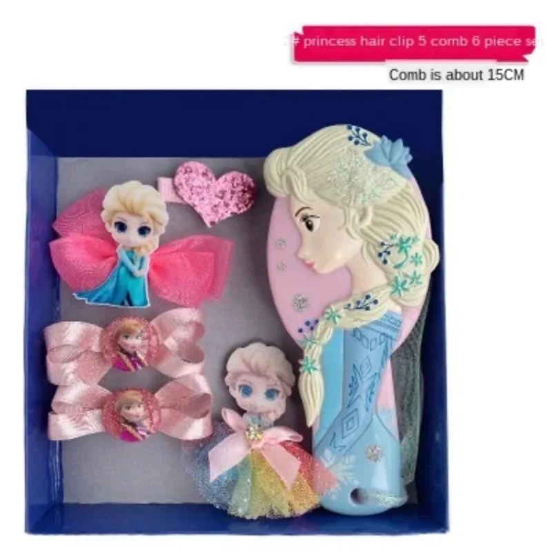 6pcs/Set Baby Hair Clips Cartoon Baby Headband Cute Cartoon Cosplay Frozen Elsa Girls Hairpin Barrettes Headwear Accessories