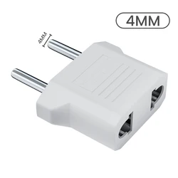 Portable Universal US to EU Plug Adapter for Fast Charging and Power Connectivity (4MM White)